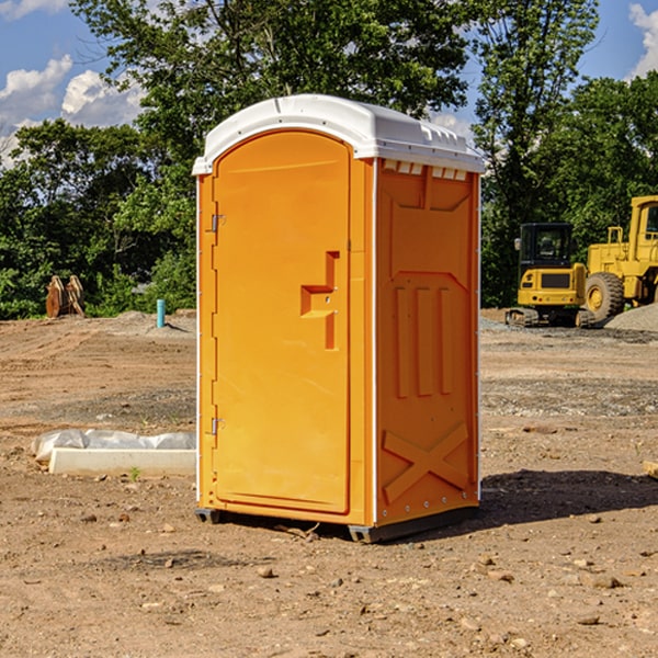 how often are the portable restrooms cleaned and serviced during a rental period in Neshoba County Mississippi